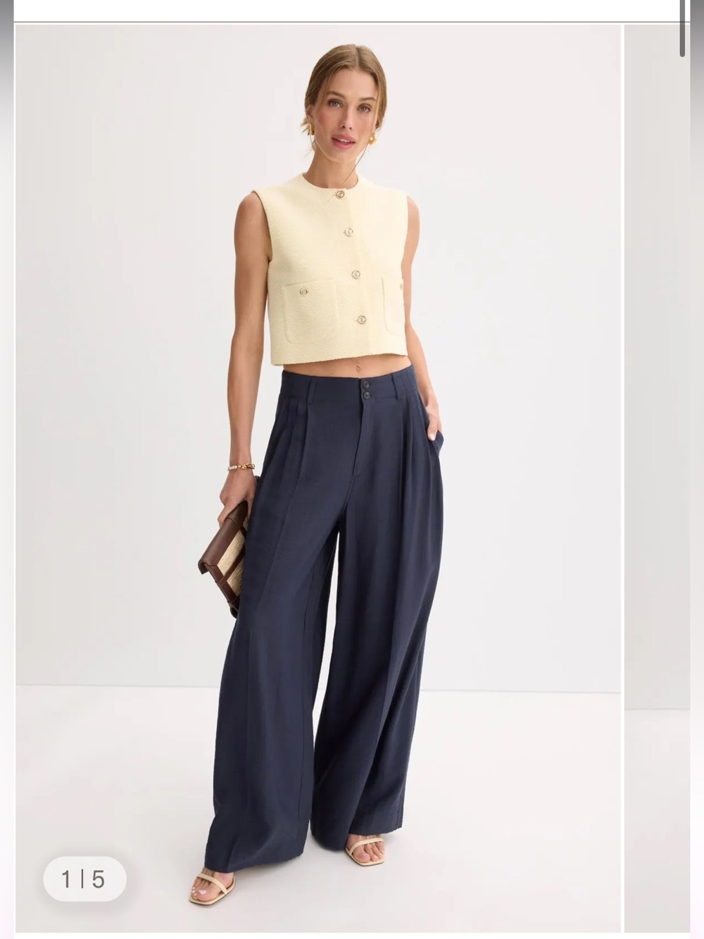 CeCe High-Waist Wide-Leg Dress Trousers | NWT Size 16